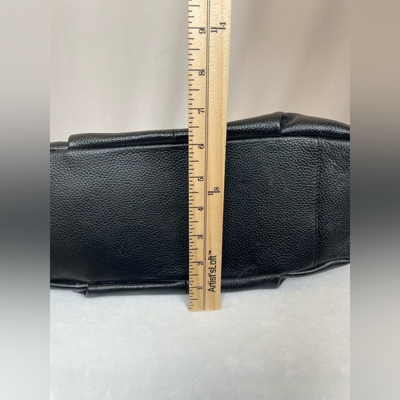 S-zone black leather with gold hardware hobo shoulder bag - Picture 14 of 14